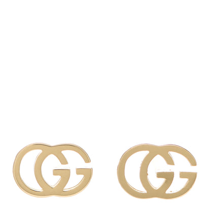 Gucci 18K Yellow Gold GG Tissue Stud Earrings 1 of 5