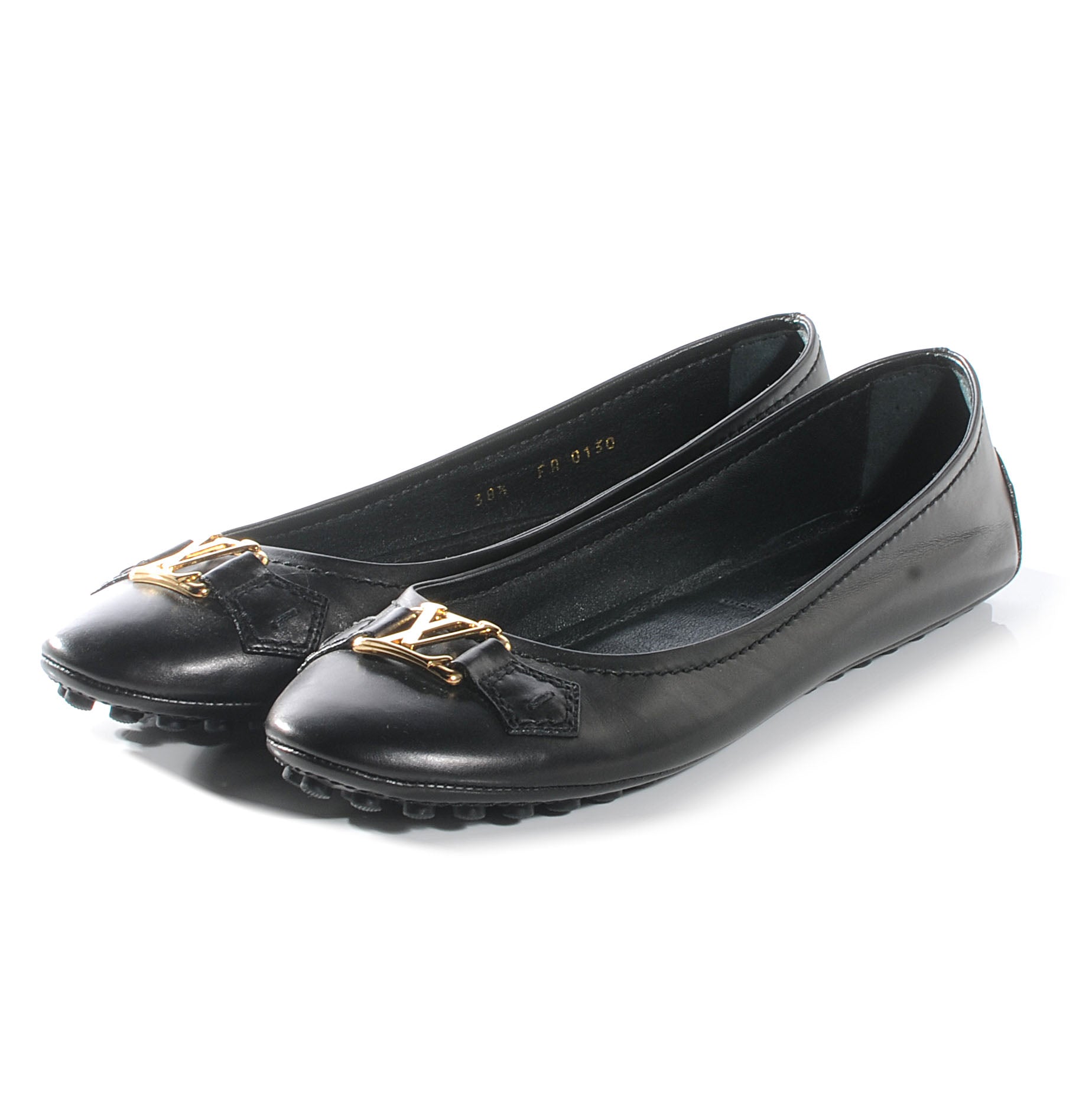 Louis Vuitton Leather Oxford Ballerina Flats Black 38.5 3 of 7