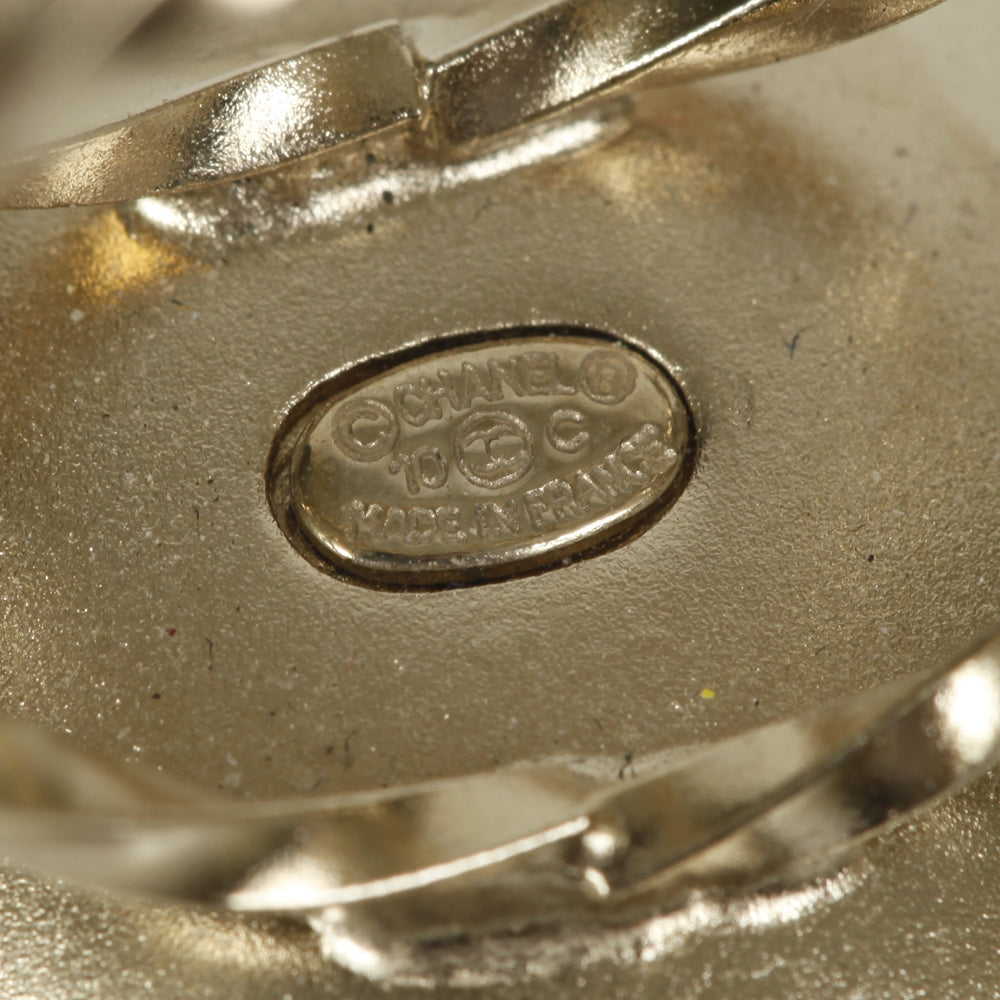 Chanel Crystal CC Coco Loves You Locket Ring Gold 7 3 of 8
