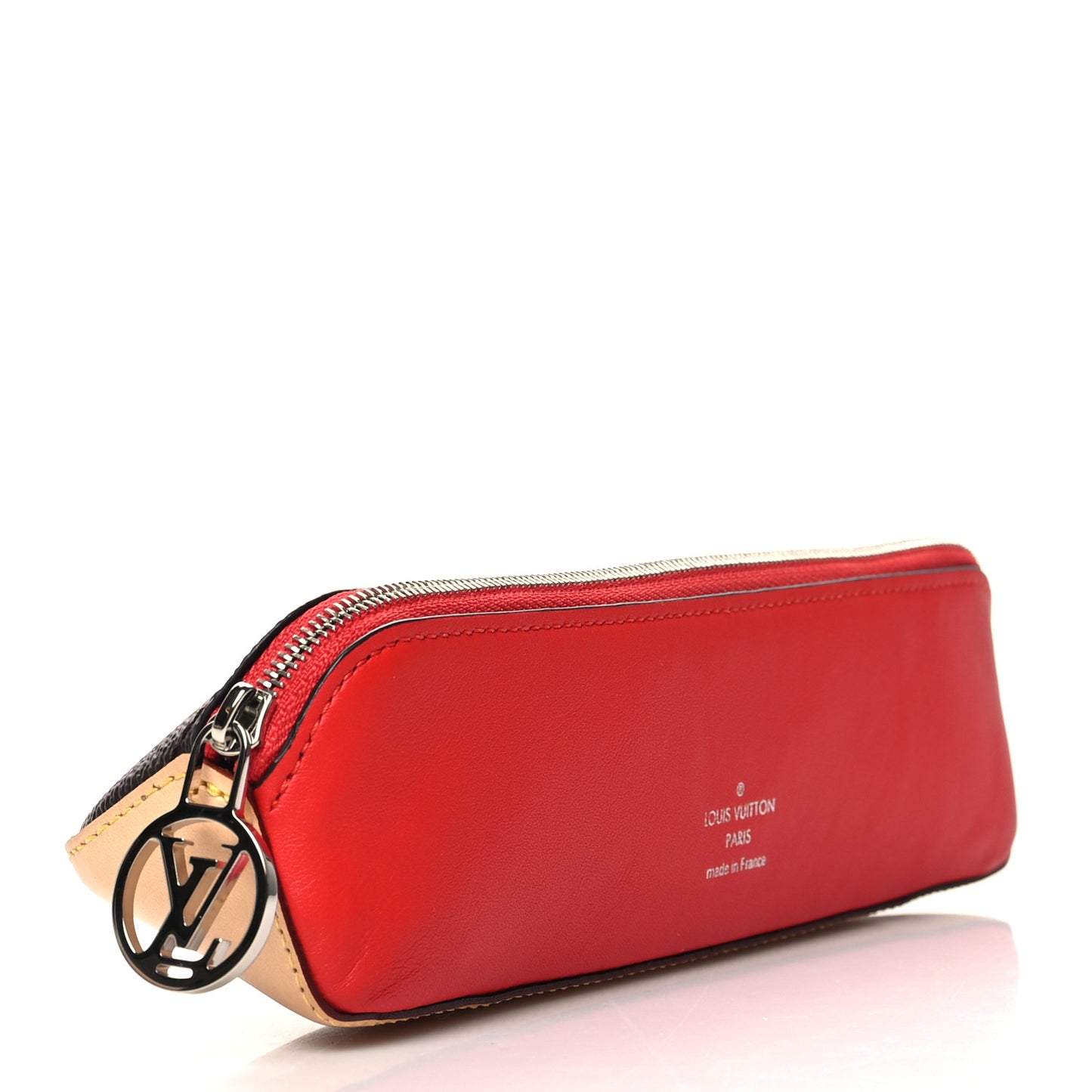Monogram Elizabeth Pencil Pouch Red
