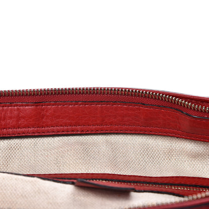 Gucci Pebbled Calfskin Small Soho Top Handle Bag Red 19 of 24