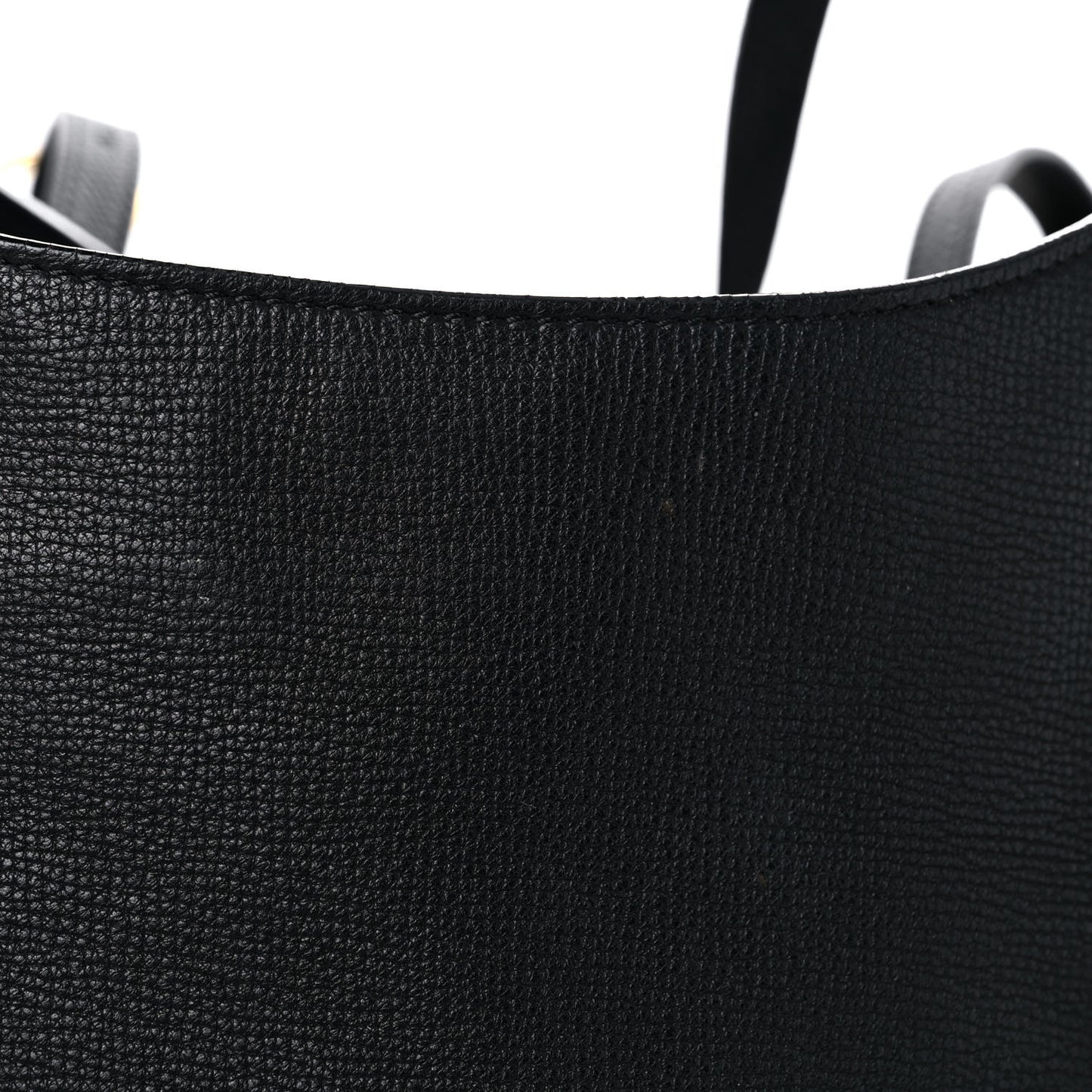 Grainy Calfskin House Check Small Canterbury Black
