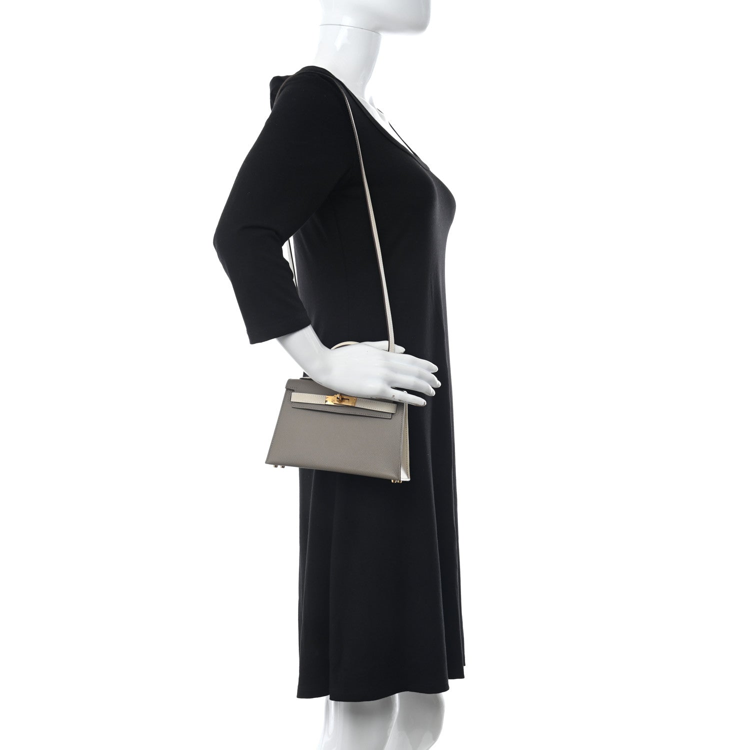 Hermes Epsom Mini Horseshoe Kelly Sellier 20 Gris Asphalte Craie 2 of 11