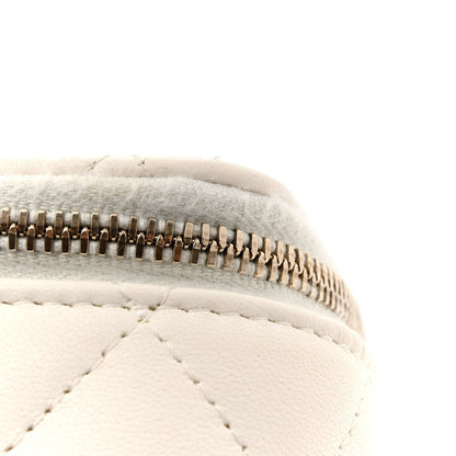 Chanel Lambskin Quilted Pearl Crush Small Vanity Case With Chain White 11 of 13