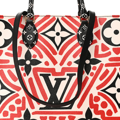 Louis Vuitton Monogram Giant Crafty Onthego GM Creme Rouge Black 7 of 9