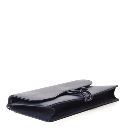 Christian Dior Ultra Matte Saddle Chain Pouch Blue 4 of 10