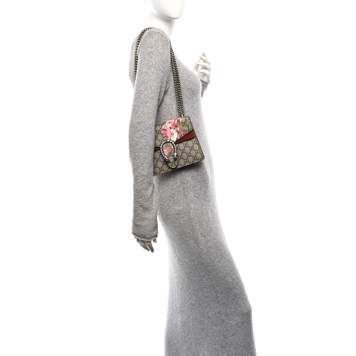 GG Supreme Monogram Blooms Mini Dionysus Shoulder Bag Beige Multicolor Dry Rose