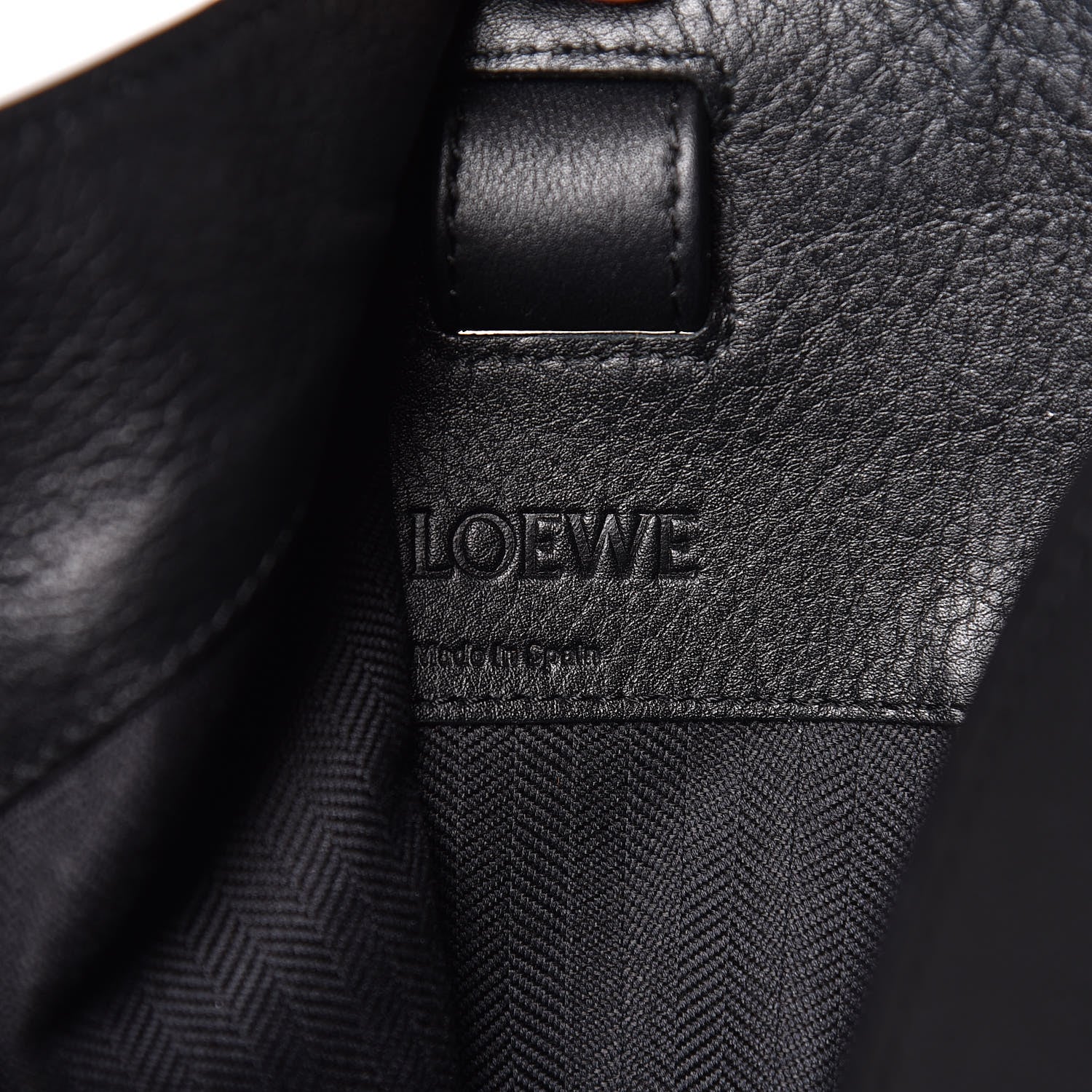 Loewe Calfskin Medium Hammock Shoulder Bag Black 7 of 11