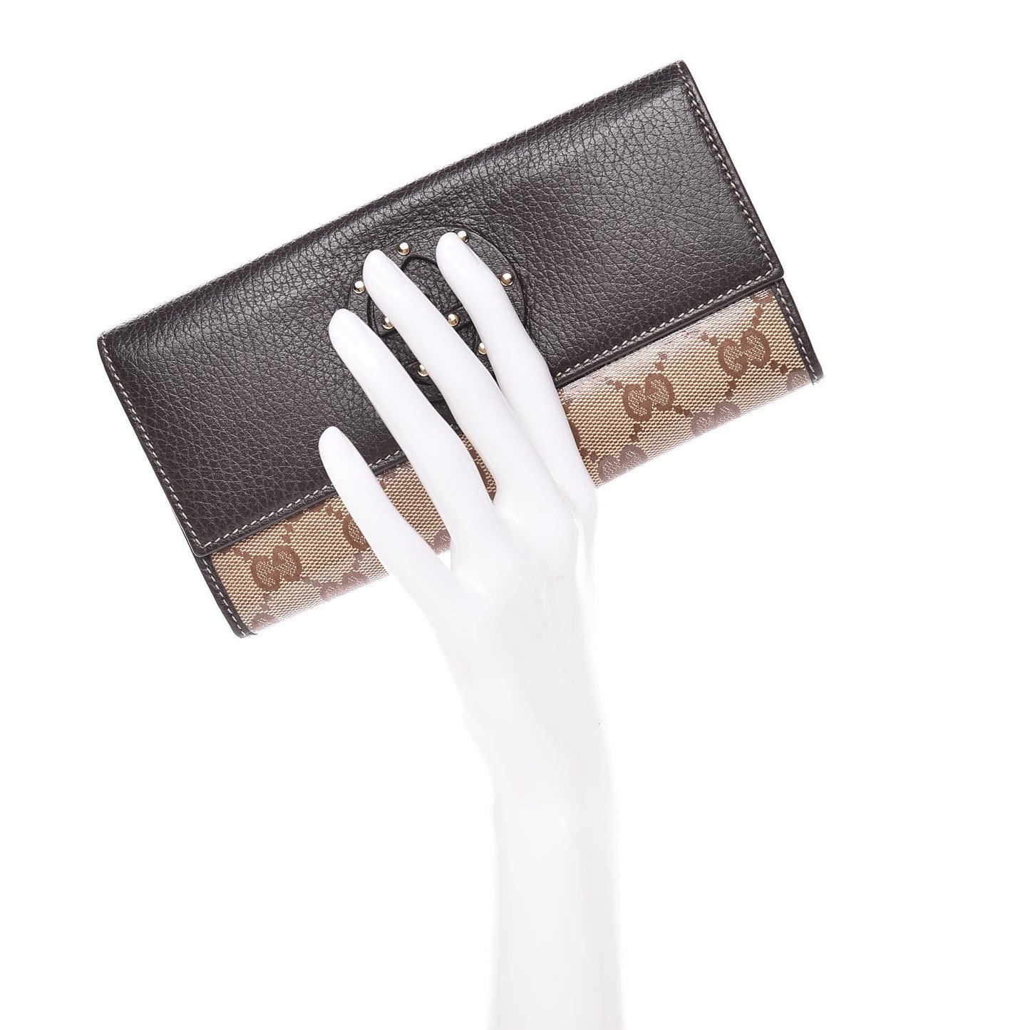 Calfskin Monogram Blondie Continental Wallet Dark Brown