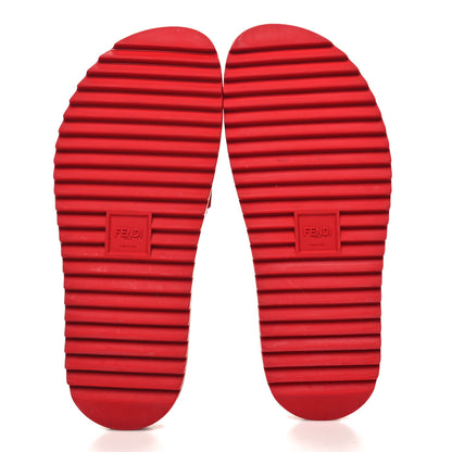 Fendi PVC Logo Mens Slide Sandals 10 Rosso 5 of 8