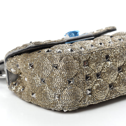 Valentino Garavani Beaded Micro Rockstud Spike It Shoulder Bag Silver 6 of 10