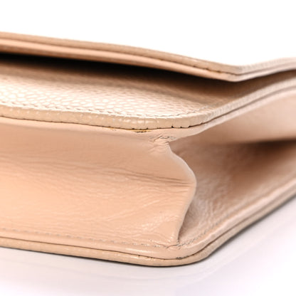 Chanel Caviar Timeless CC Wallet on Chain WOC Beige 10 of 12