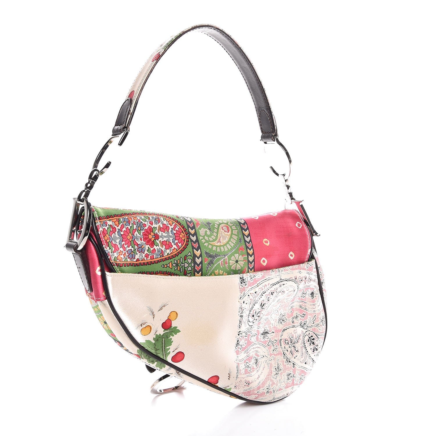 Christian Dior Silk Paisley Saddle Bag Multicolor 3 of 9