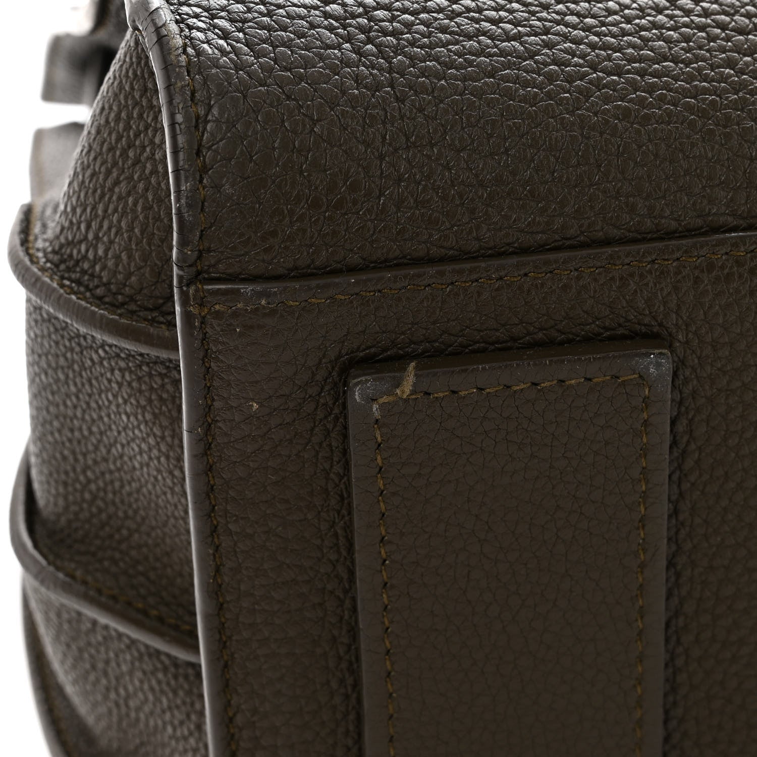 Saint Laurent Grained Calfskin Small Supple Sac De Jour Kaki Militaire 11 of 12