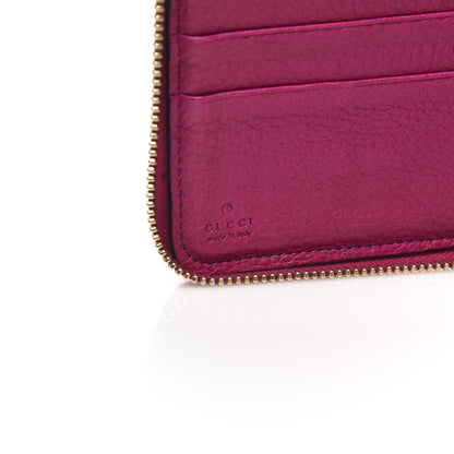 Gucci Pebbled Calfskin Soho Zip Around Wallet Bright Bougainvillea 6 of 9