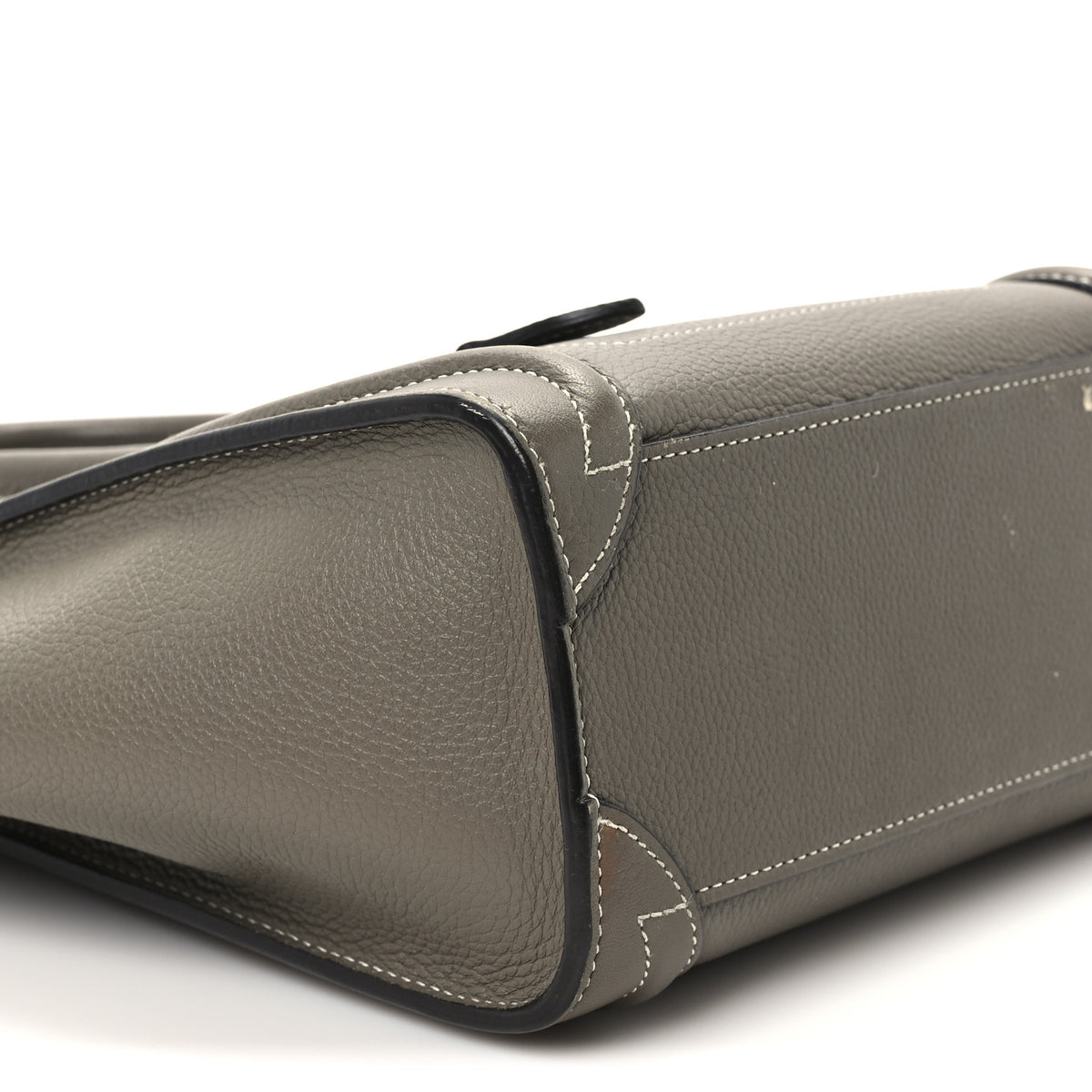 Celine Drummed Calfskin Nano Luggage Souris 8 of 9