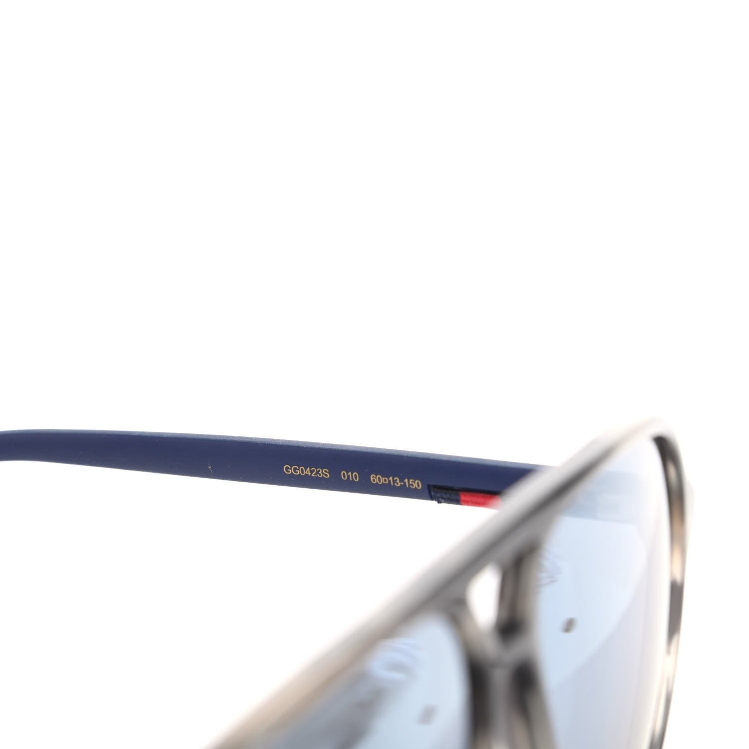 Gucci Acetate Web Aviator Sunglasses GG0423SA Blue 6 of 8