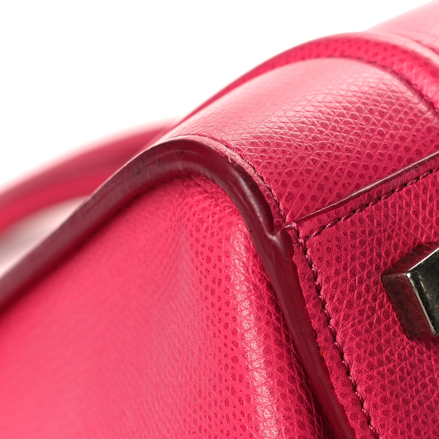 Celine Grained Calfskin Medium Phantom Luggage Fuchsia 10 of 14