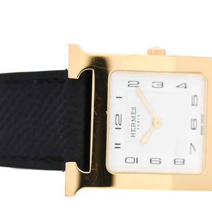 Hermes Stainless Steel Epsom 26mm Heure H Hour Quartz Watch Noir 5 of 6