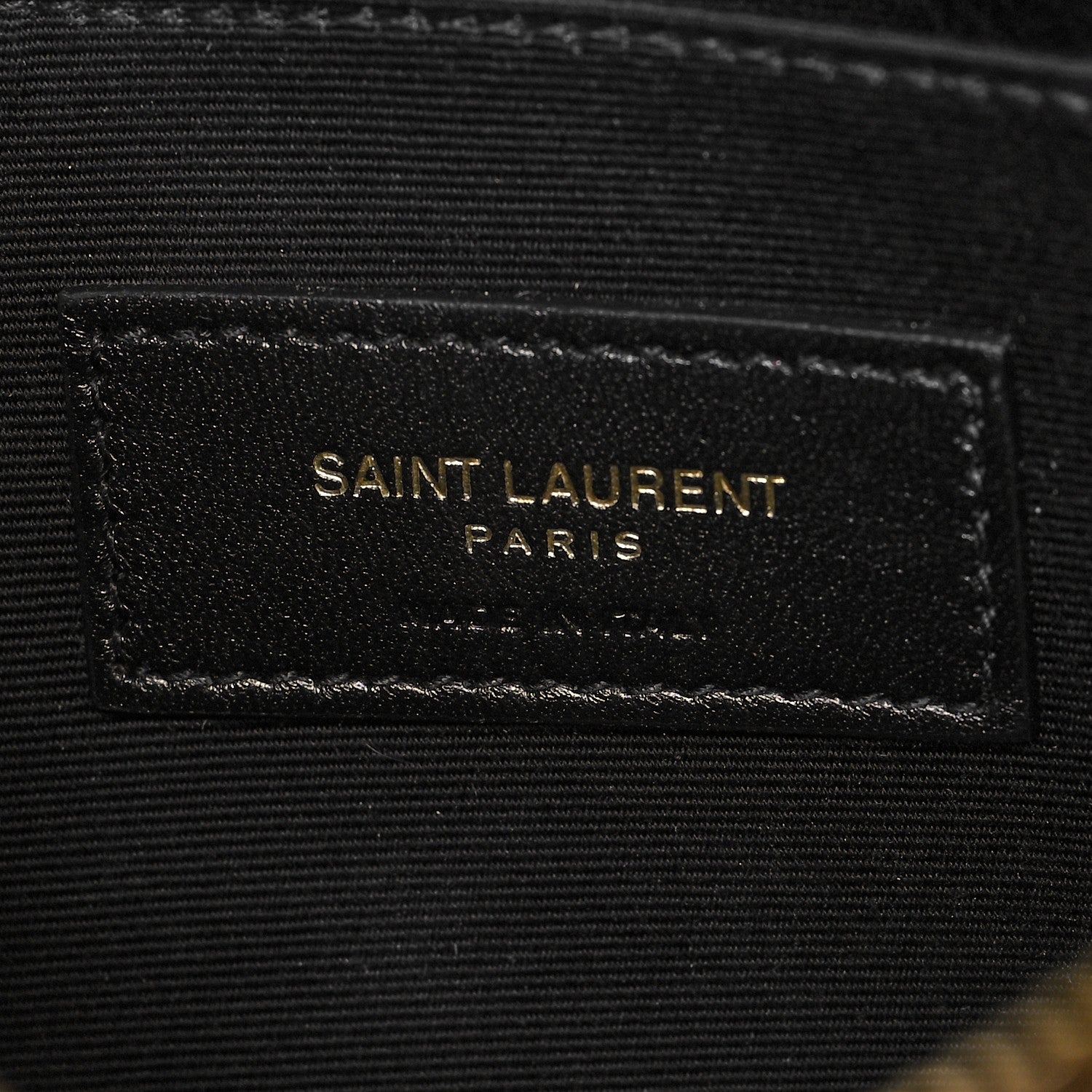 Saint Laurent Calfskin Matelasse Chevron Monogram A5 Wristlet Earth 7 of 10