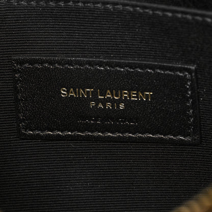 Saint Laurent Calfskin Matelasse Chevron Monogram A5 Wristlet Earth 7 of 10