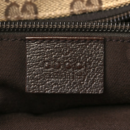 Gucci GG Monogram Medium Web Handle Bucket Tote Dark Brown 6 of 12