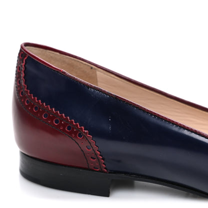 Prada Calfskin Tassel Slip On Loafers 38 Navy Red 10 of 11