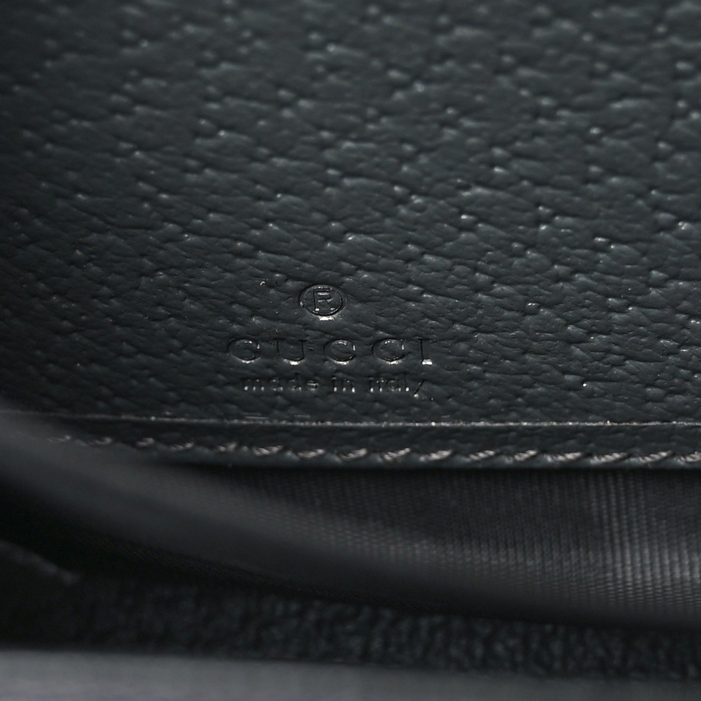 GG Supreme Monogram Textured Dollar Calfskin Ophidia Zip Around Wallet Grey Black Graphite Grey