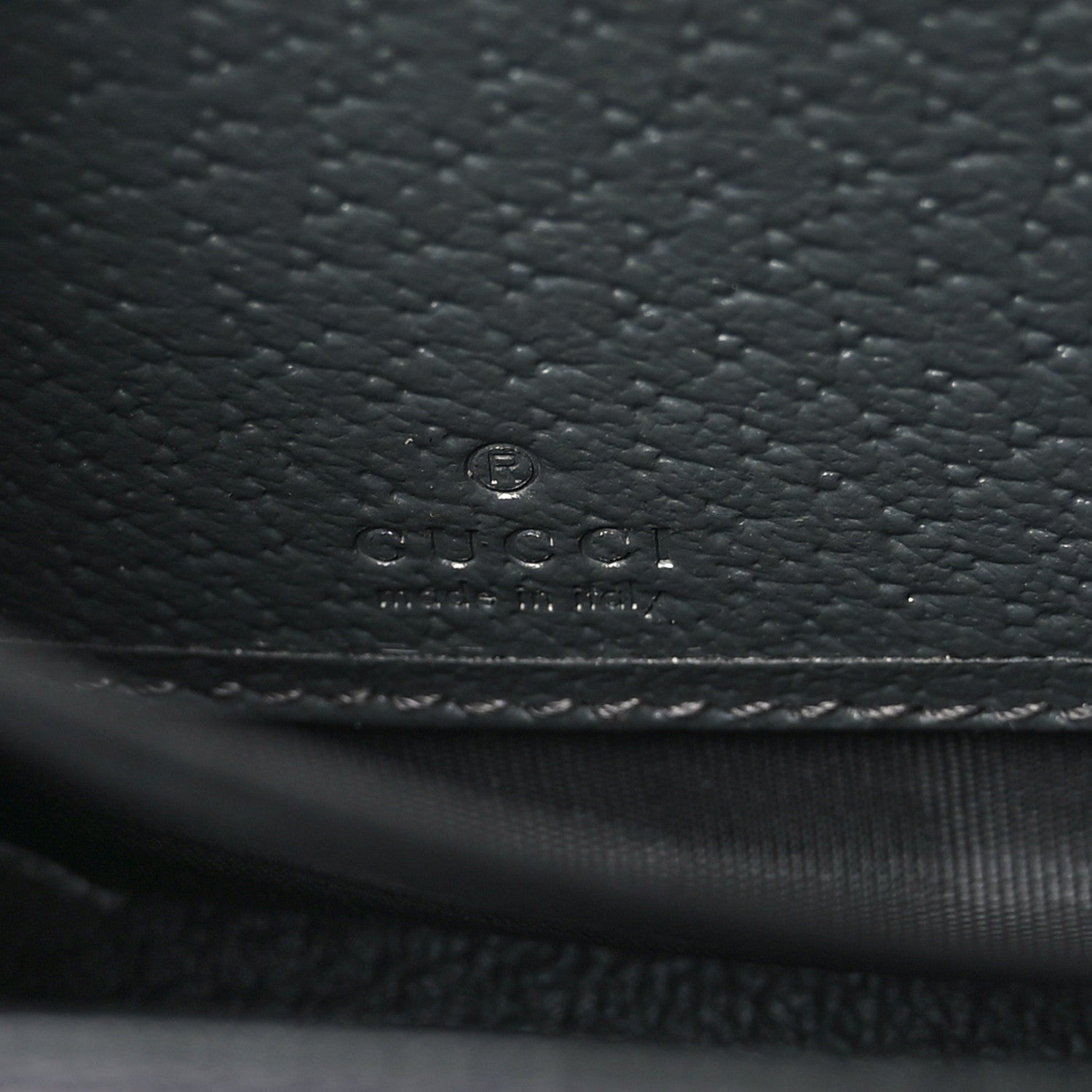 Gucci GG Supreme Monogram Textured Dollar Calfskin Ophidia Zip Around Wallet Grey Black Graphite Grey 6 of 6