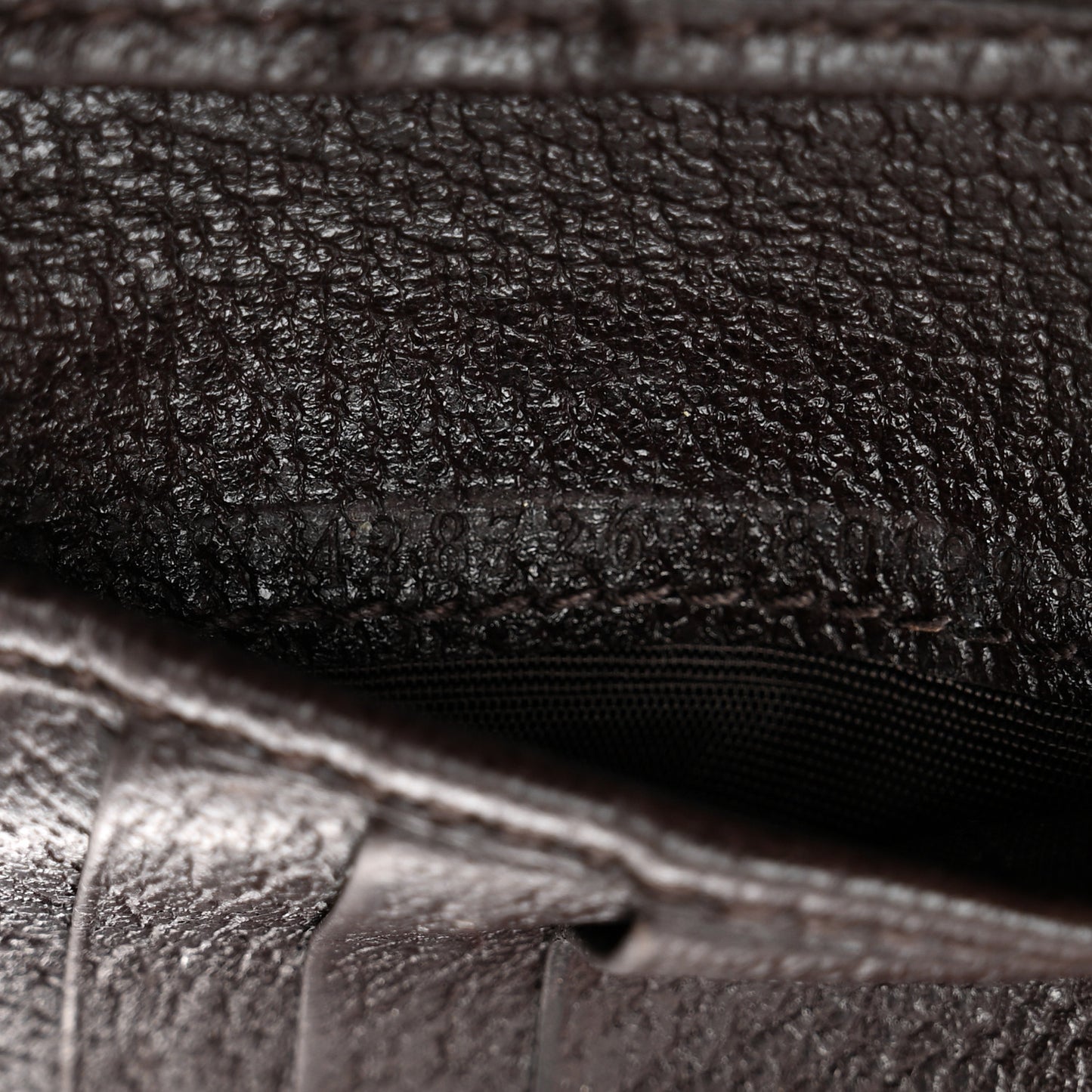 Calfskin Boar Effect GG Marmont Bi-Fold Wallet Brown