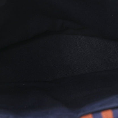 Hermes Canvas Tout Fourre PM Navy Brown 5 of 9