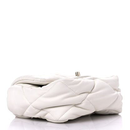 Chanel Calfskin Quilted Mini Square Bubbly Flap White 4 of 16
