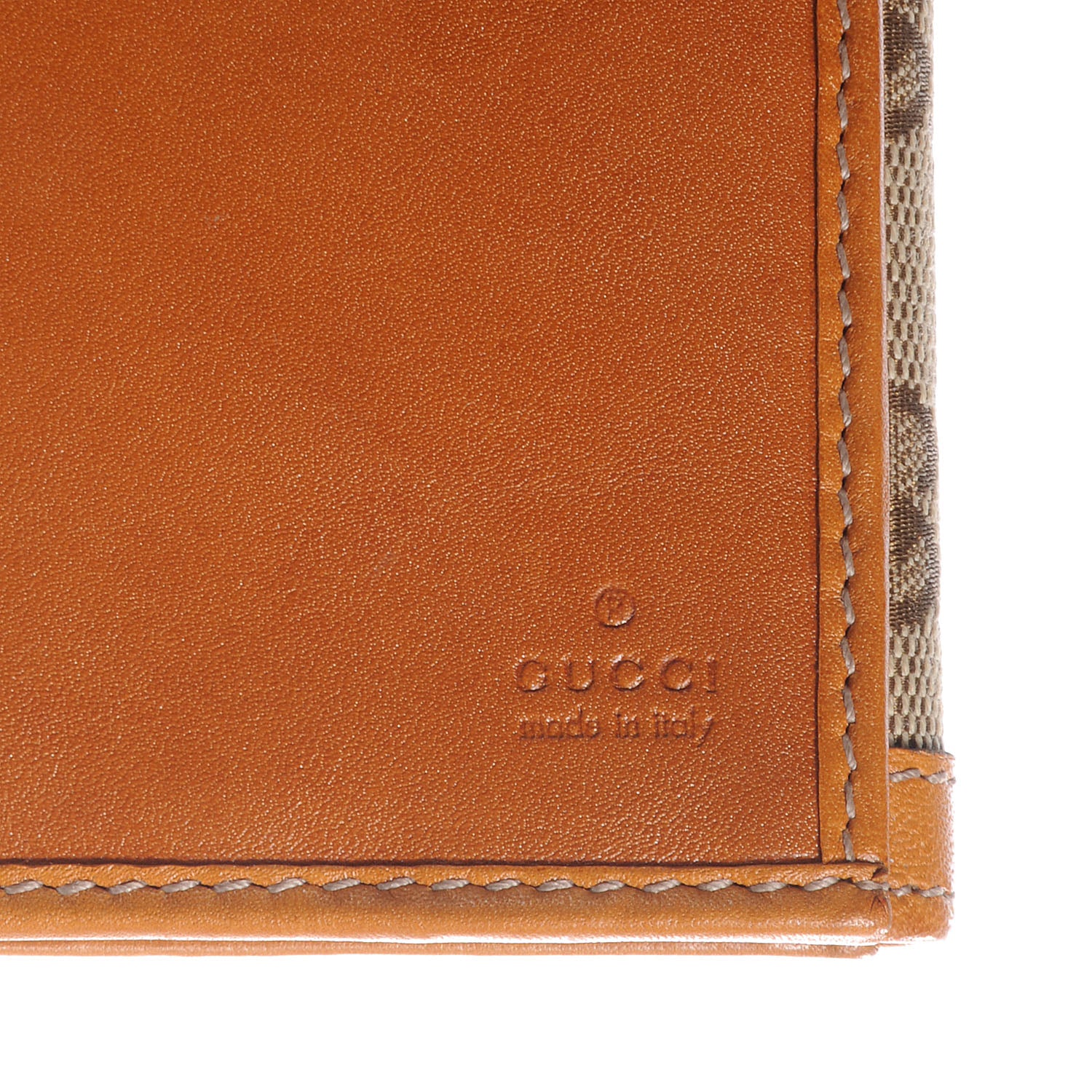 Gucci Monogram Vintage Web Continental Wallet Tan 6 of 7