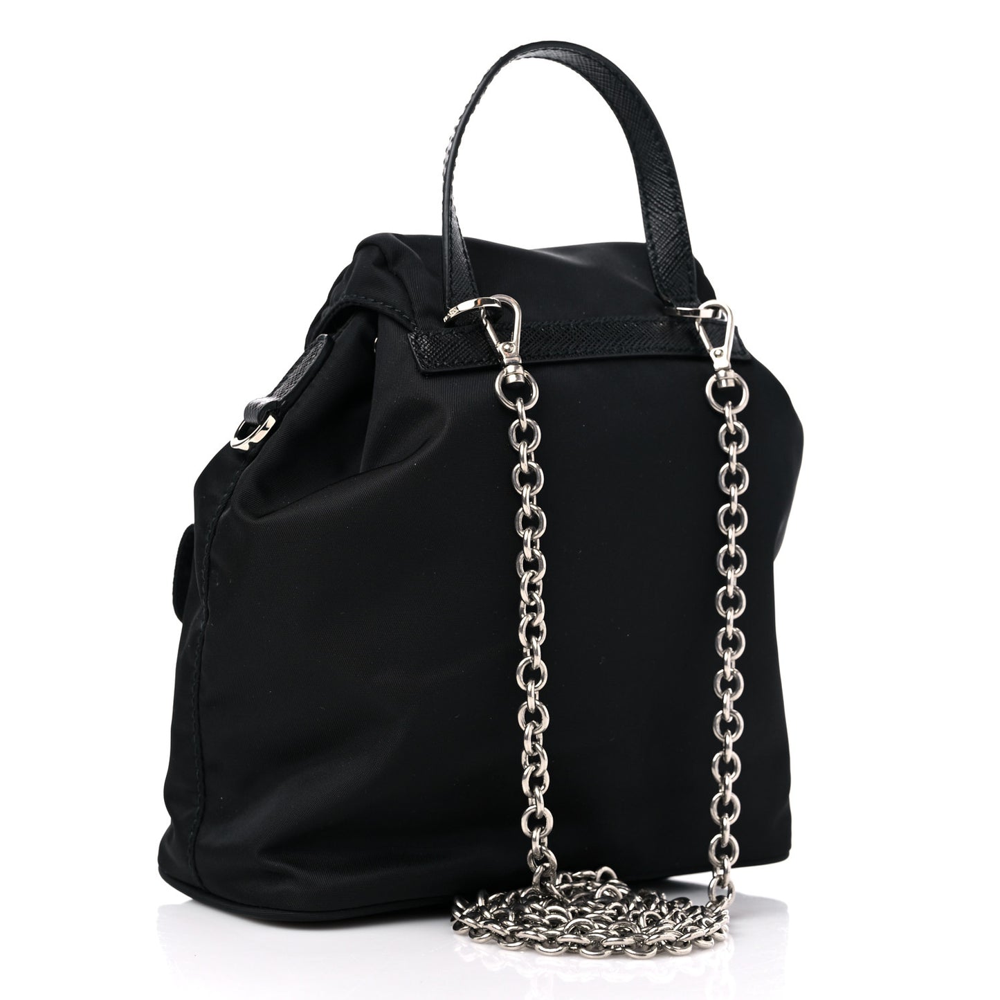 Nylon Vela Mini Crossbody Backpack Black