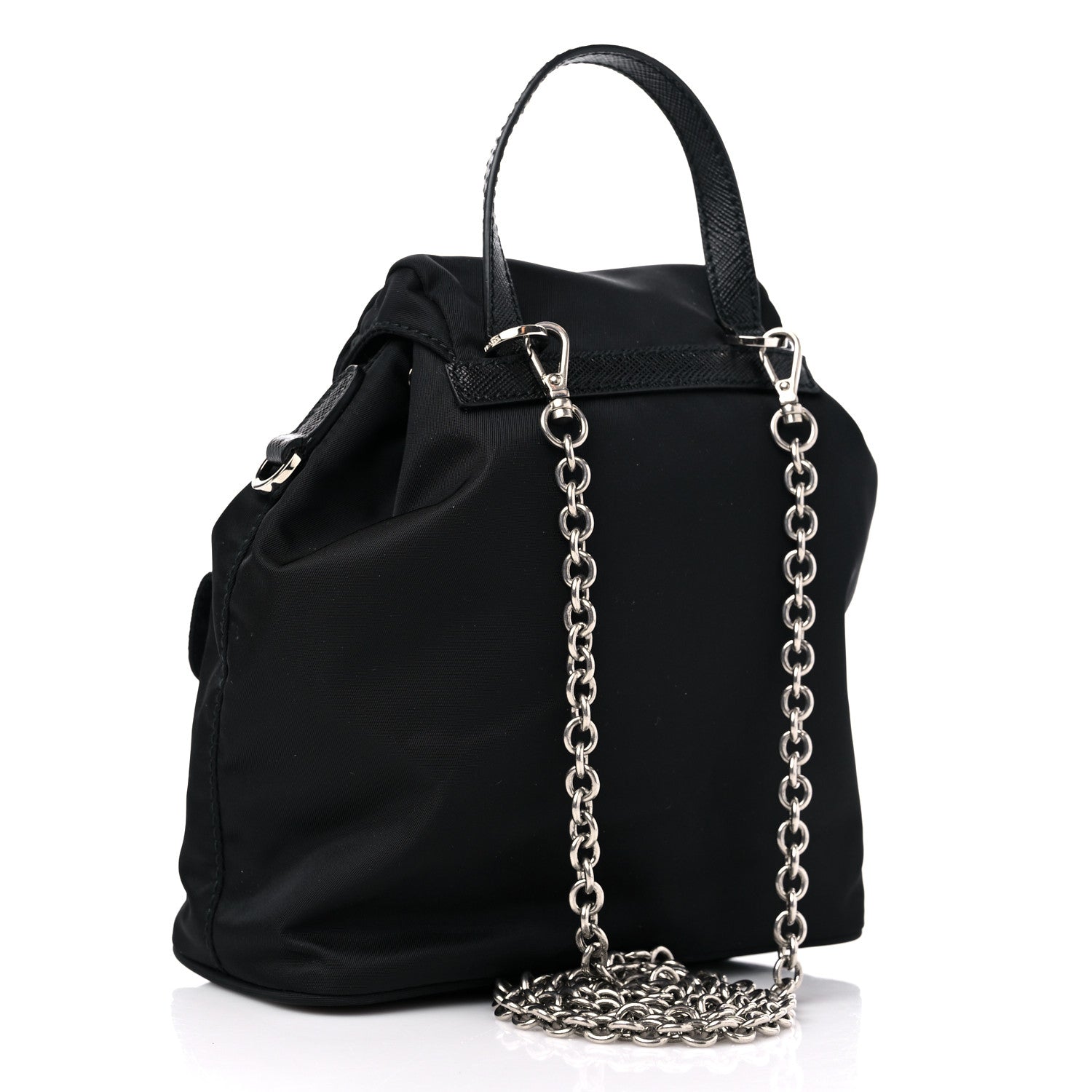 Prada Nylon Vela Mini Crossbody Backpack Black 3 of 9
