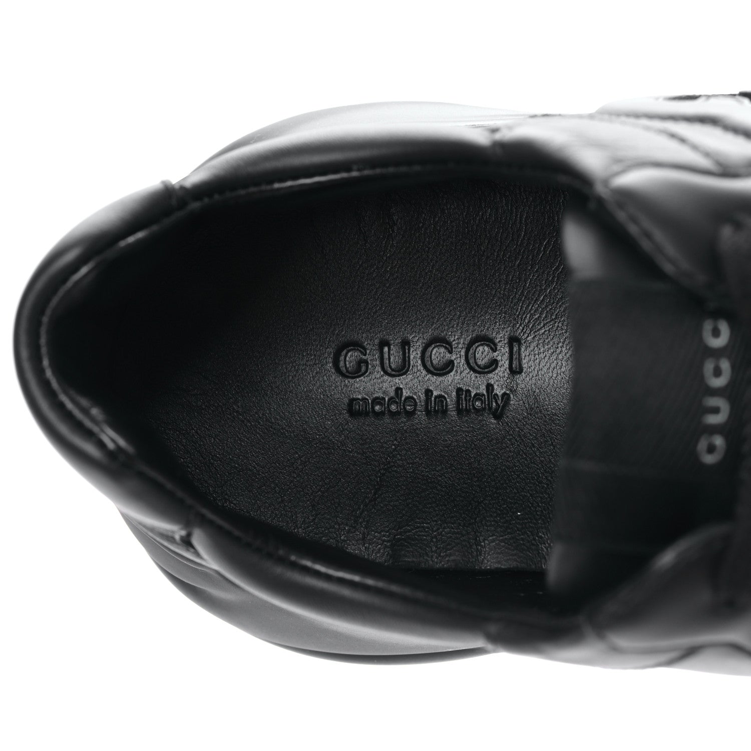 Gucci Dali Soft Calfskin Cut Out Interlocking G Womens Rhyton Sneakers 37 Black Ivoire 7 of 8
