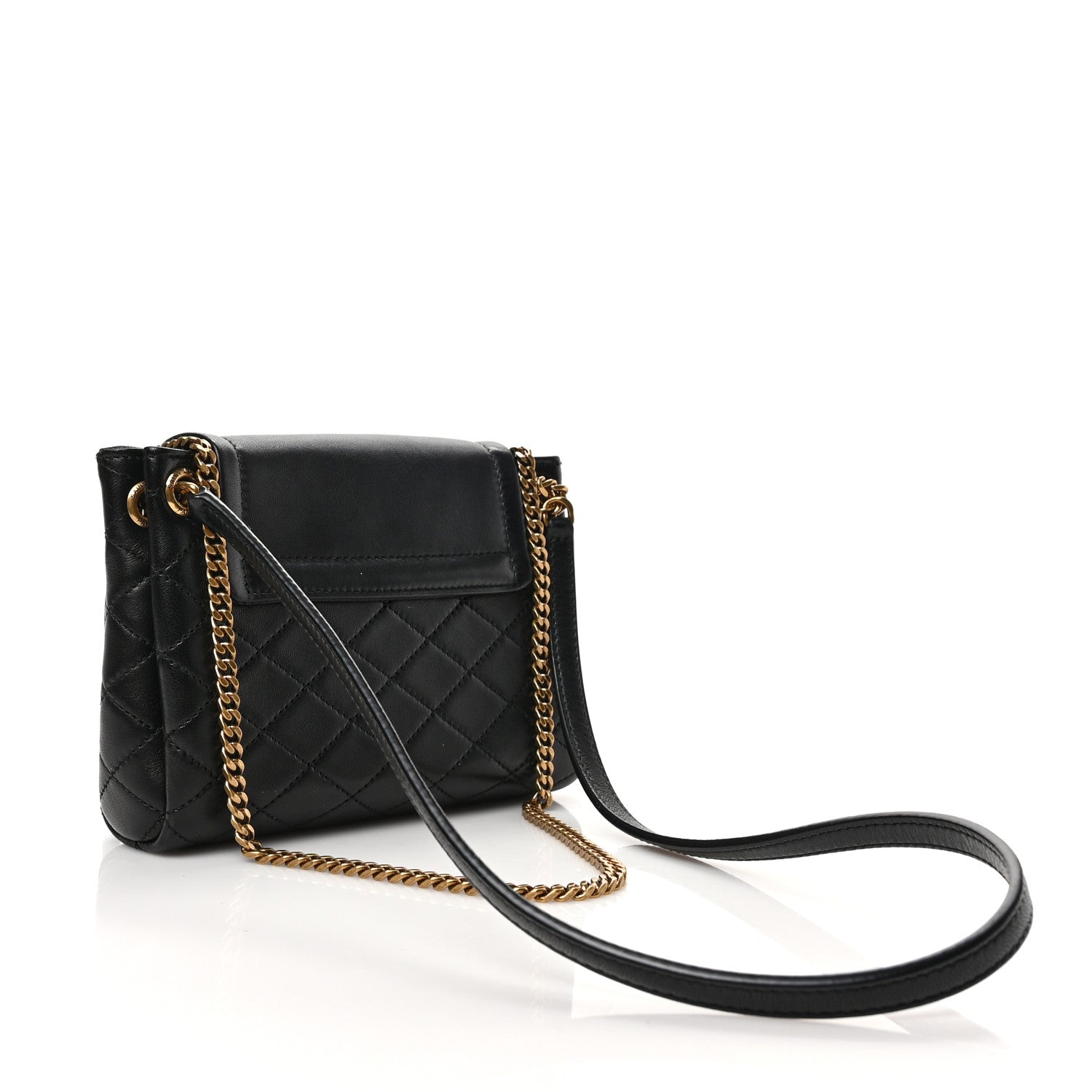 Saint Laurent Lambskin Quilted Monogram Mini Nolita Black 3 of 8