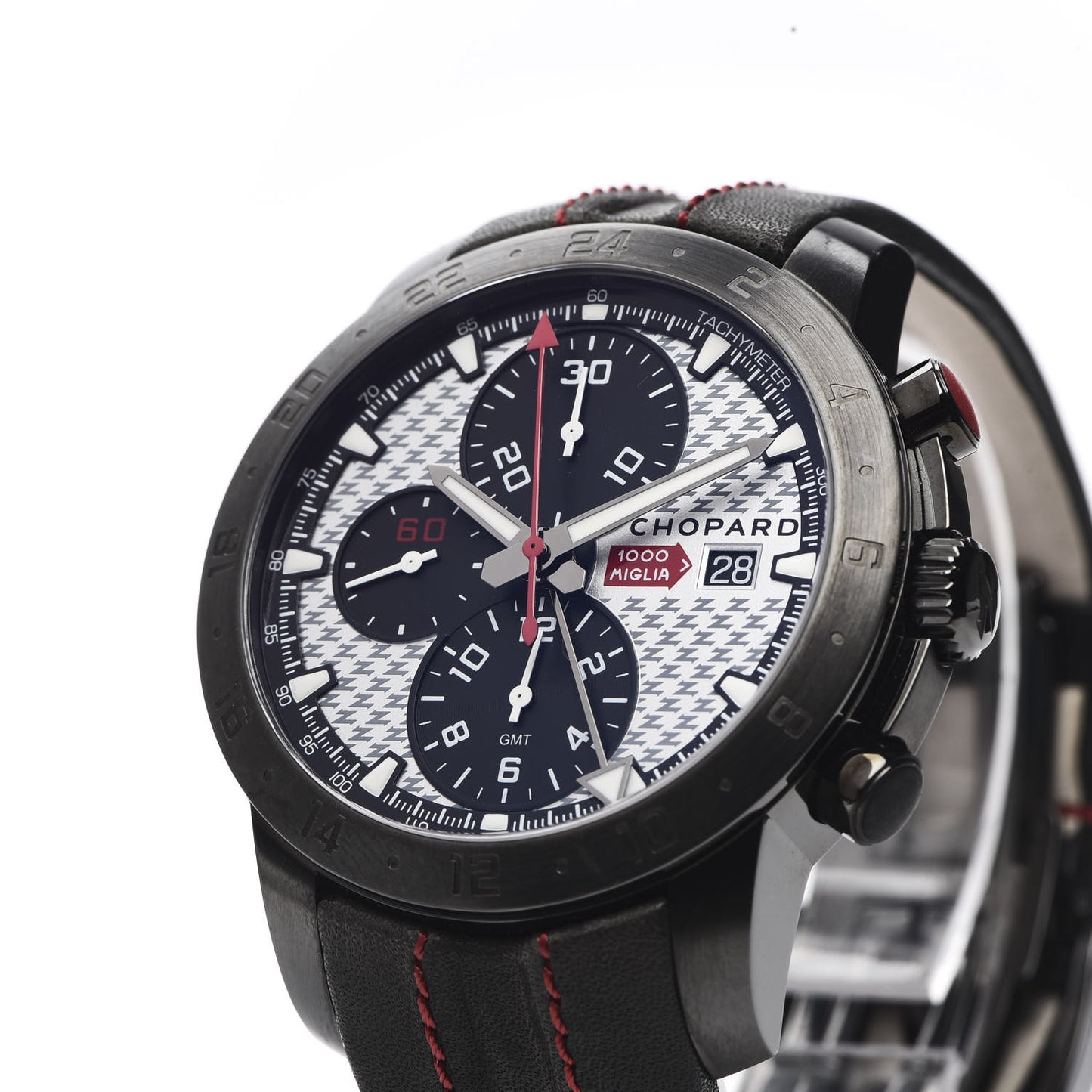 Stainless Steel Calfskin 42mm Mille Miglia Zagato Chronograph Automatic Watch Black