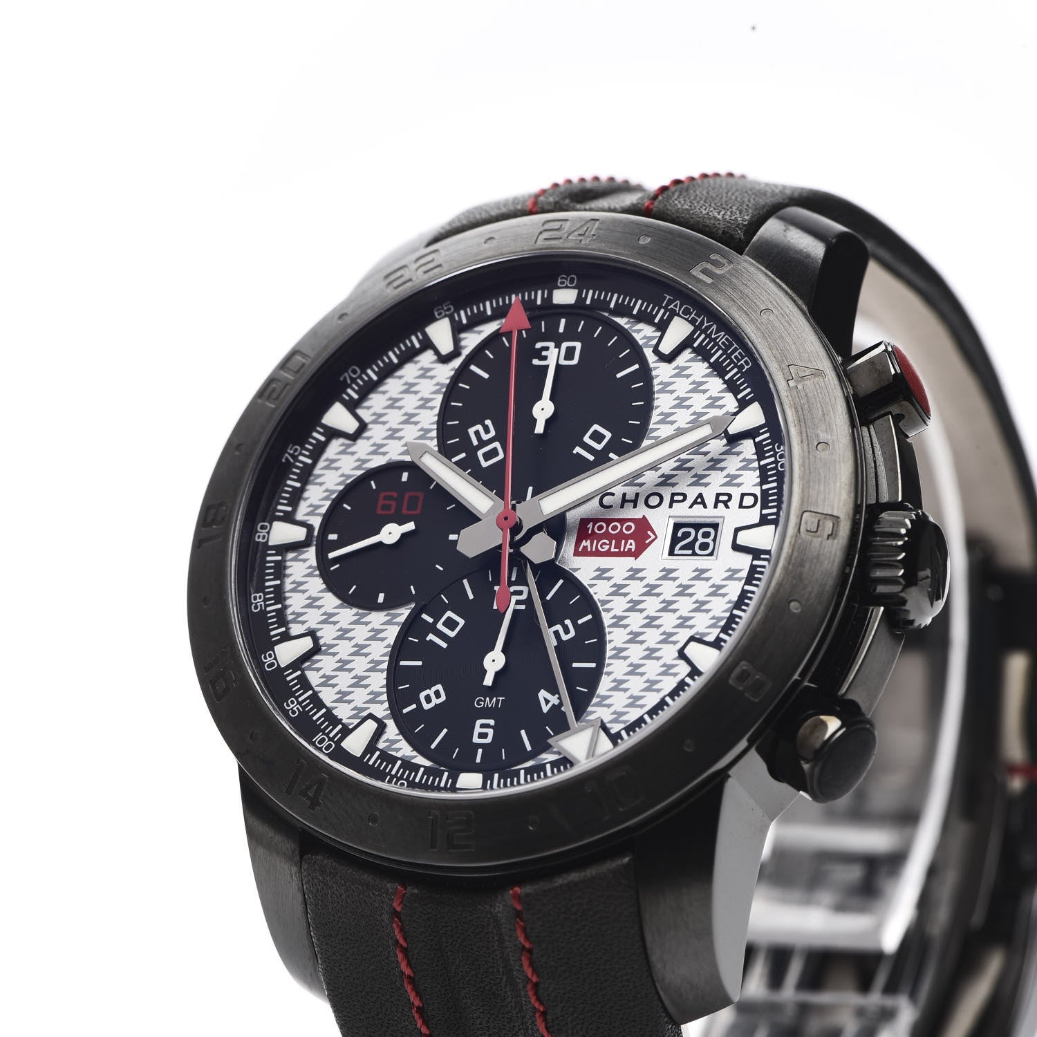 Chopard Stainless Steel Calfskin 42mm Mille Miglia Zagato Chronograph Automatic Watch Black 8 of 10
