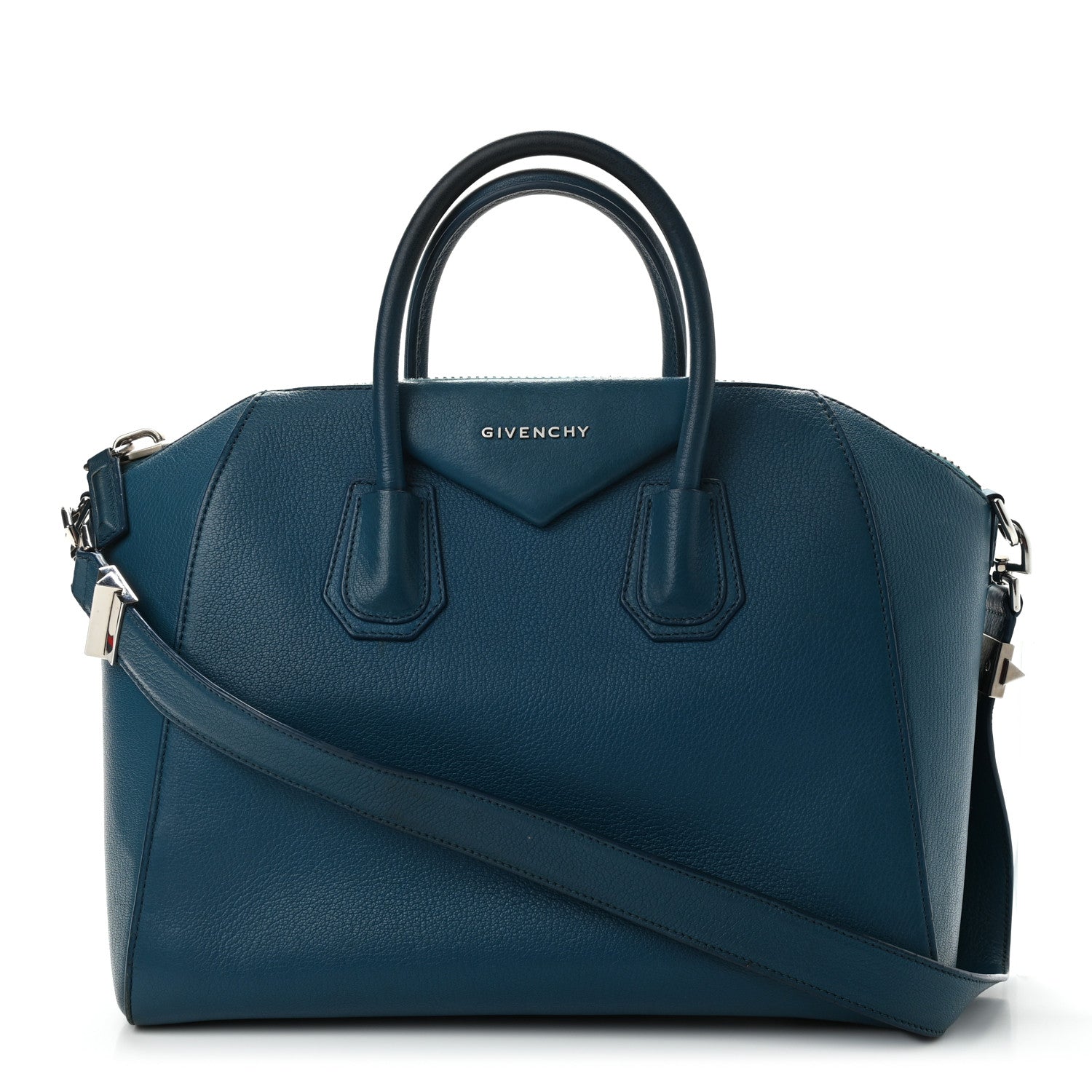 Givenchy Sugar Goatskin Medium Antigona Petrol Blue 1 of 14