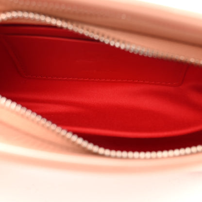 Christian Louboutin Patent Small Loubi Twist Zip Chain Clutch Bag Blush 5 of 10