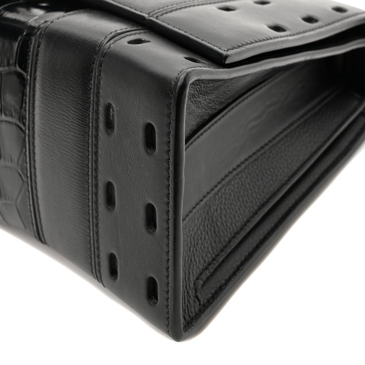 Multibelt Hourglass Top Handle Bag Black