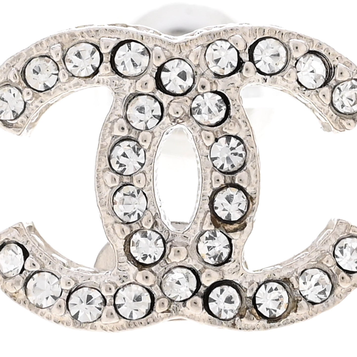 Crystal CC Earrings Silver