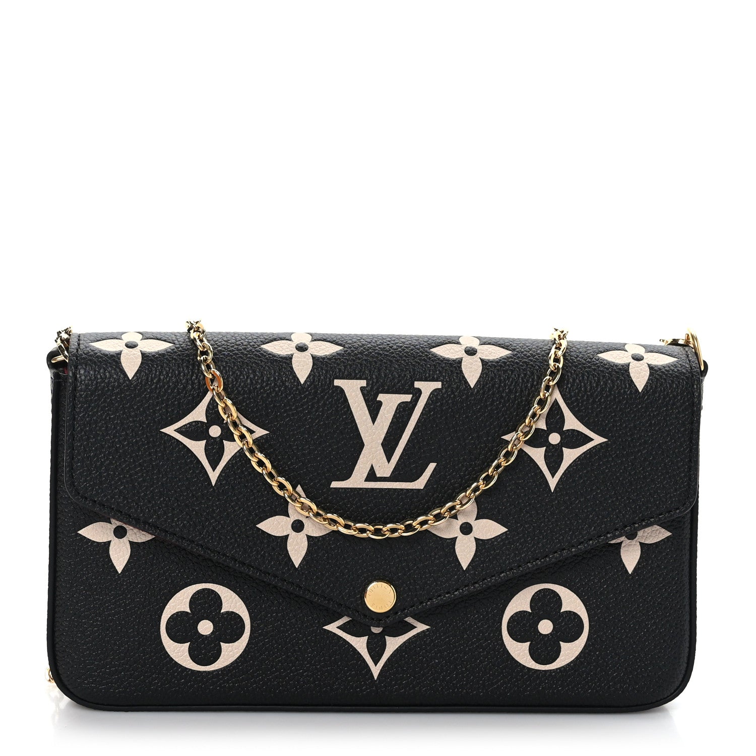 Louis Vuitton Empreinte Monogram Giant Felicie Pochette Black Beige 1 of 9