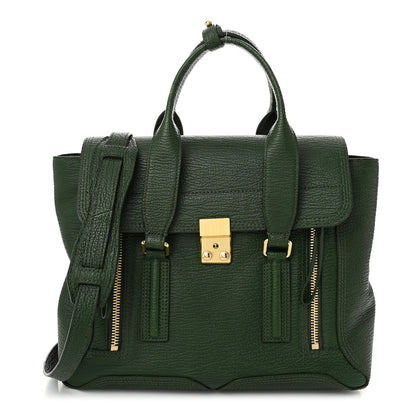 3.1 Phillip Lim Textured Calfskin Medium Pashli Satchel Jade 1 of 13