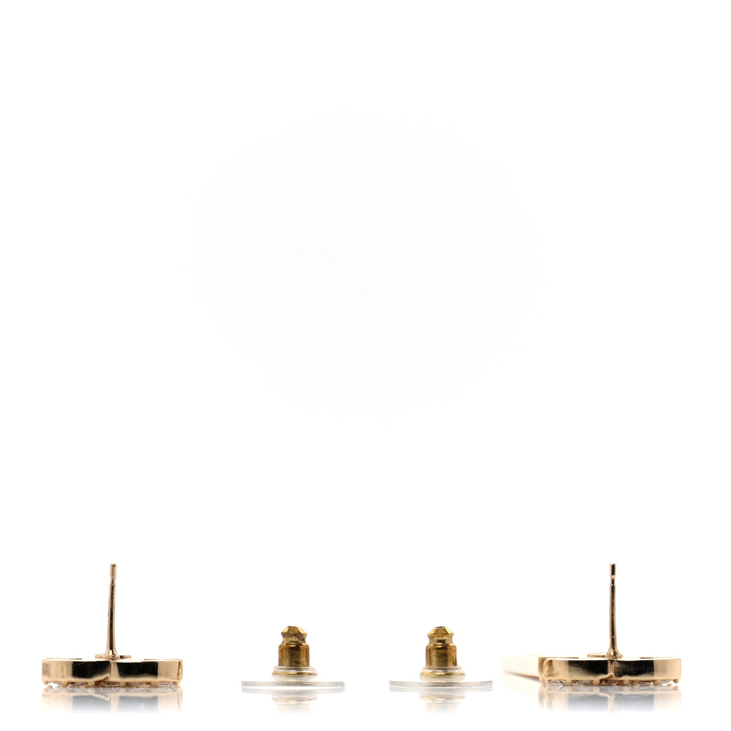 Chanel Metal Crystal CC Boy Drop Earrings Gold 3 of 5