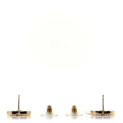 Chanel Metal Crystal CC Boy Drop Earrings Gold 3 of 5