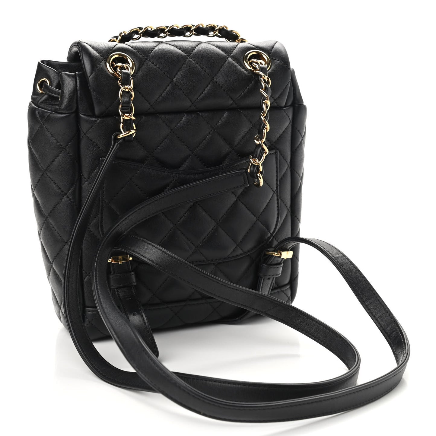Calfskin Quilted Mini Urban Spirit Backpack Black