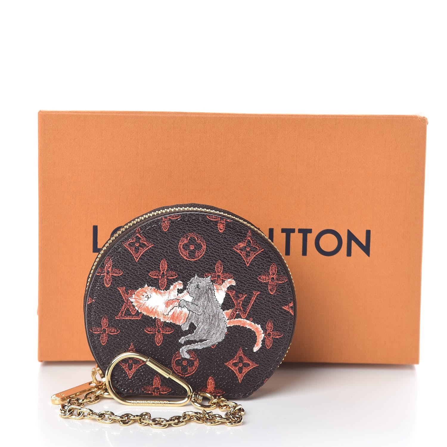 Louis Vuitton Calfskin Catogram Micro Boite Chapeau Marron 8 of 8