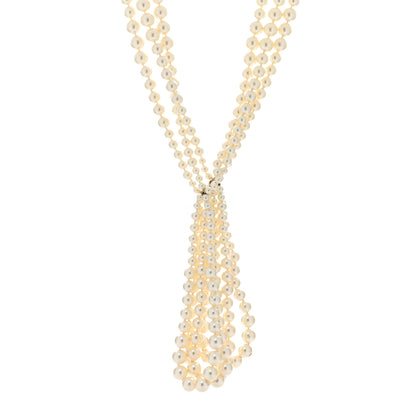 Chanel Pearl Multi Strand CC Necklace Gold 1 of 4